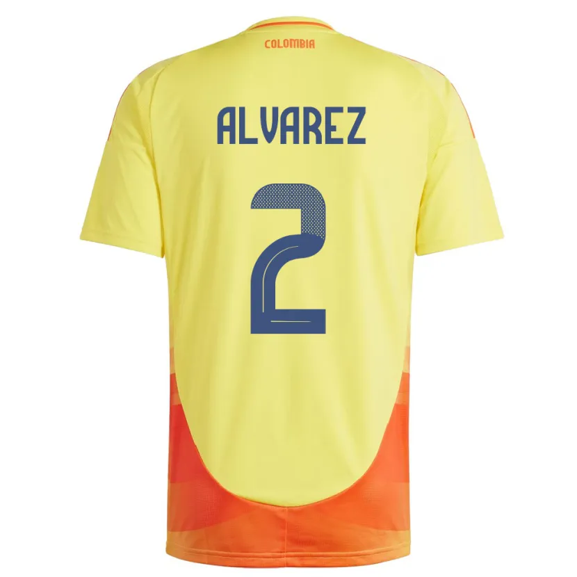 DanxenレディースコロンビアMary Álvarez#2黄ホームシャツ24-26ジャージーユニフォーム