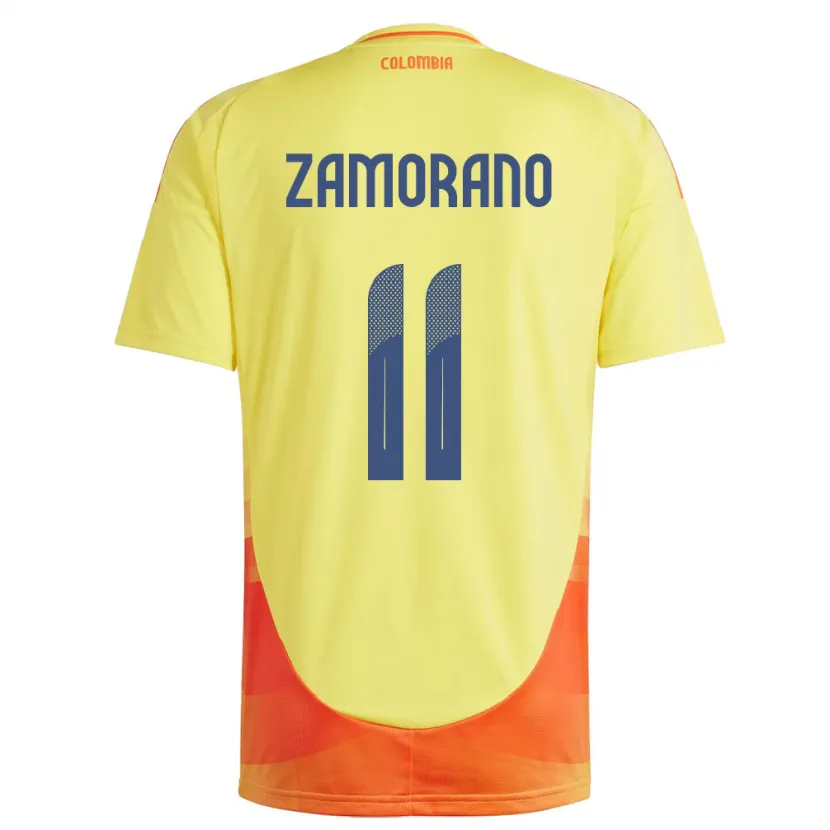 DanxenレディースコロンビアMariana Zamorano#11黄ホームシャツ24-26ジャージーユニフォーム