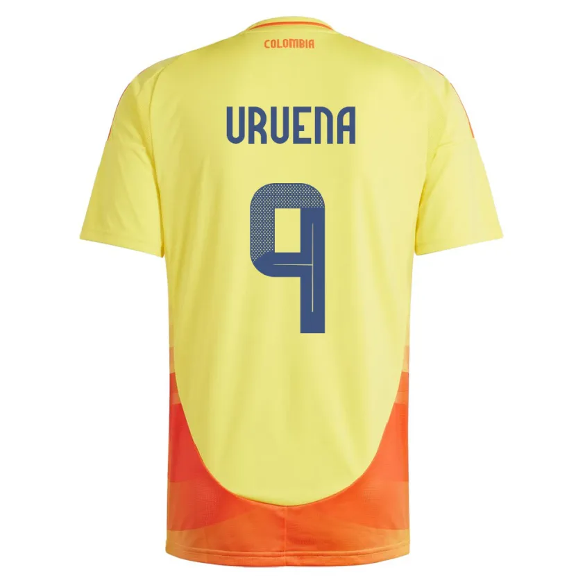 DanxenレディースコロンビアGabriela Urueña#9黄ホームシャツ24-26ジャージーユニフォーム
