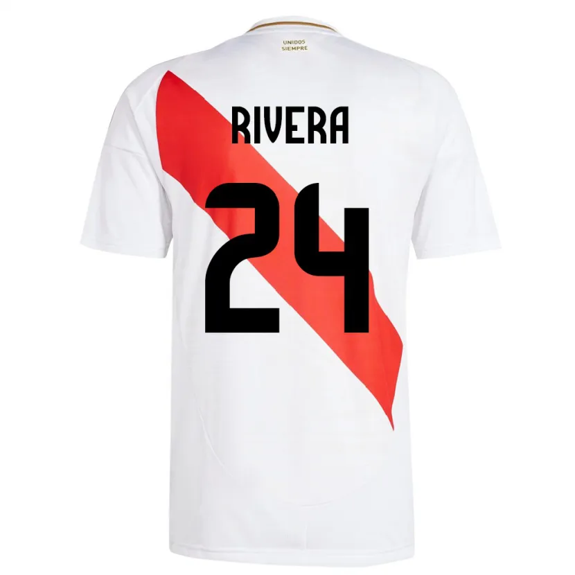 DanxenレディースペルーJosé Rivera#24白ホームシャツ24-26ジャージーユニフォーム