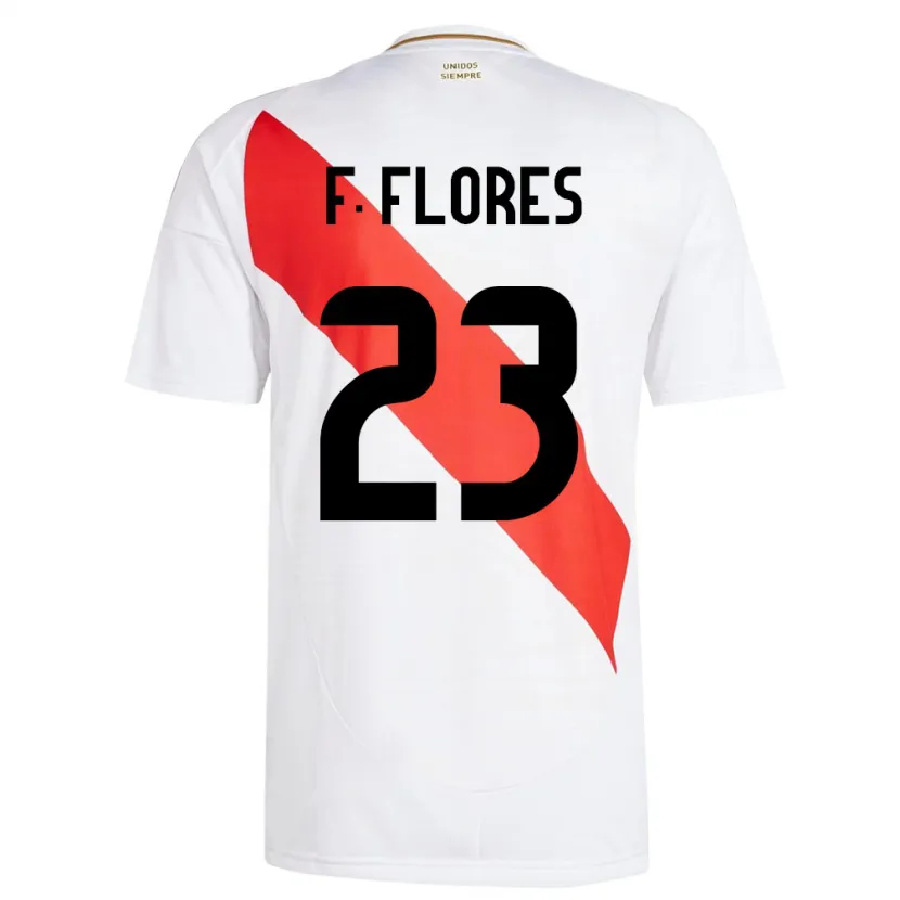 DanxenレディースペルーFranchesco Flores#23白ホームシャツ24-26ジャージーユニフォーム