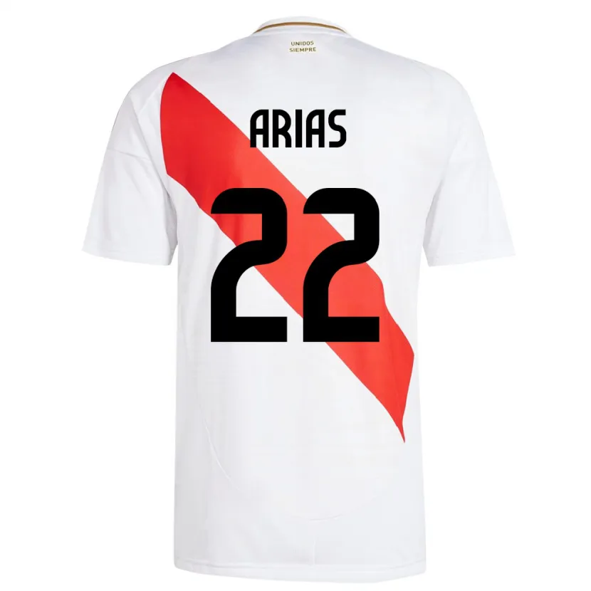 DanxenレディースペルーBrian Arias#22白ホームシャツ24-26ジャージーユニフォーム