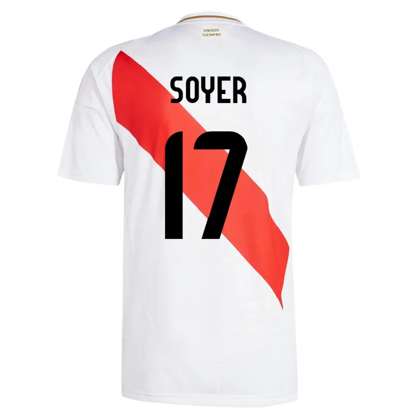 DanxenレディースペルーBassco Soyer#17白ホームシャツ24-26ジャージーユニフォーム
