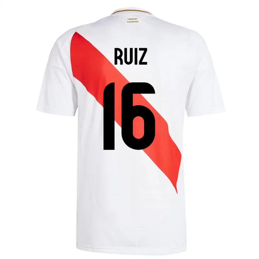 DanxenレディースペルーBirka Ruiz#16白ホームシャツ24-26ジャージーユニフォーム