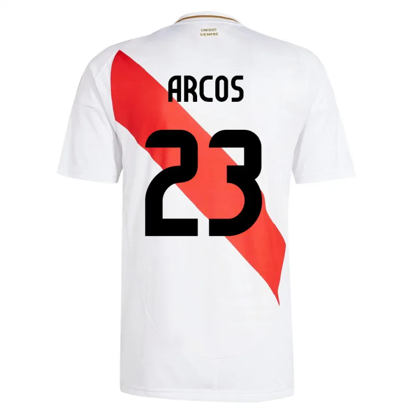 DanxenレディースペルーLucía Arcos#23白ホームシャツ24-26ジャージーユニフォーム