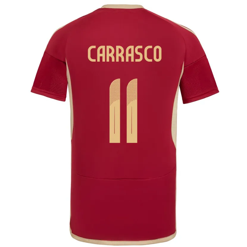 DanxenレディースベネズエラRaiderlin Carrasco#11ブルゴーニュホームシャツ24-26ジャージーユニフォーム