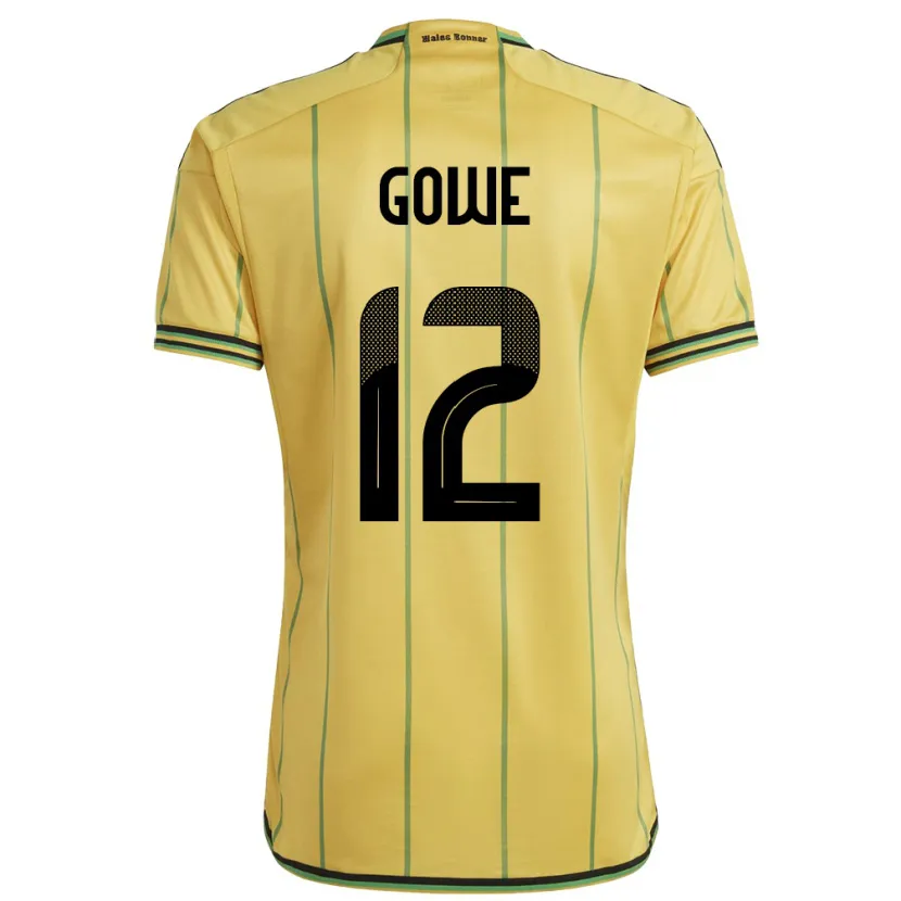 DanxenレディースジャマイカTyrese Gowe#12黄ホームシャツ24-26ジャージーユニフォーム