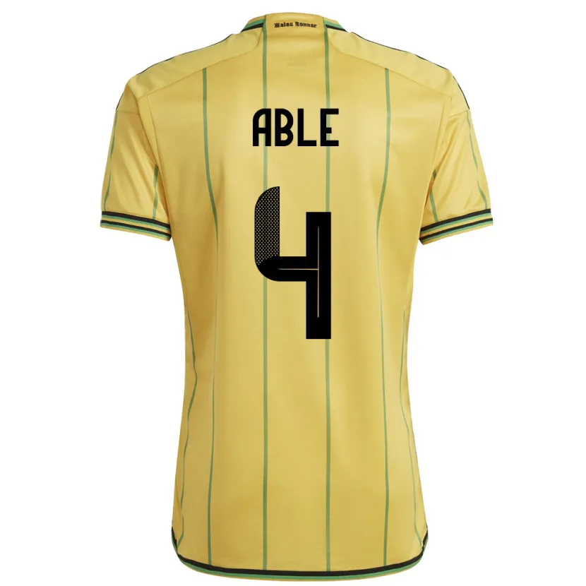 DanxenレディースジャマイカNevillegail Able#4黄ホームシャツ24-26ジャージーユニフォーム