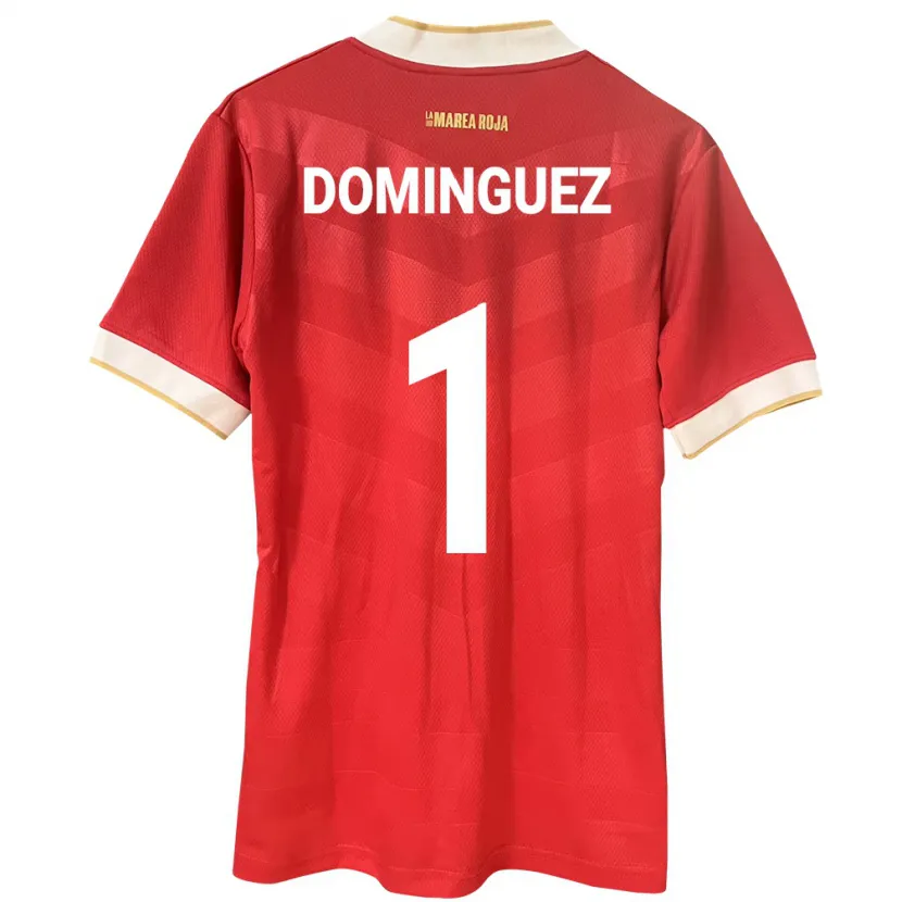 DanxenレディースパナマValeska Domínguez#1赤ホームシャツ24-26ジャージーユニフォーム