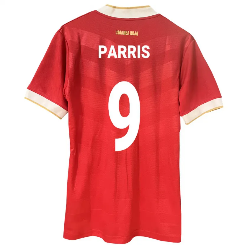 DanxenレディースパナマKatherine Parris#9赤ホームシャツ24-26ジャージーユニフォーム