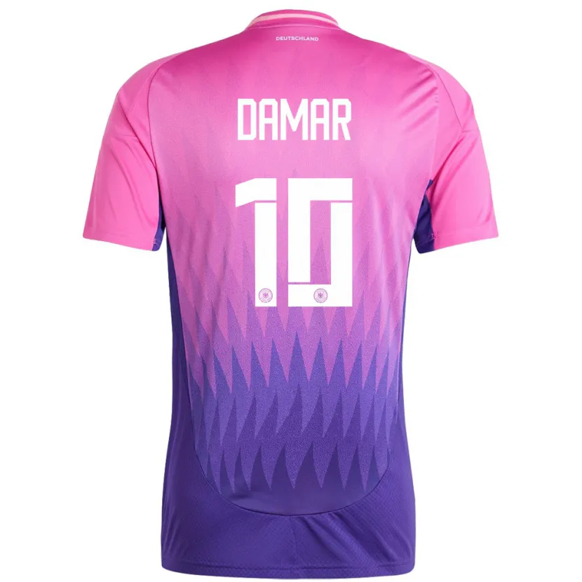 Danxenレディースドイツムハンメド・ダマー#10ピンクパープルアウェイシャツ24-26ジャージーユニフォーム