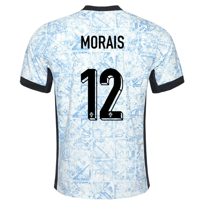 DanxenレディースポルトガルPatricia Morais#12クリームブルーアウェイシャツ24-26ジャージーユニフォーム