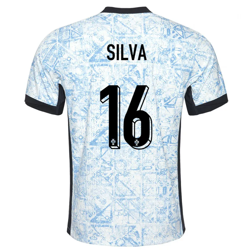 DanxenレディースポルトガルDiana Silva#16クリームブルーアウェイシャツ24-26ジャージーユニフォーム