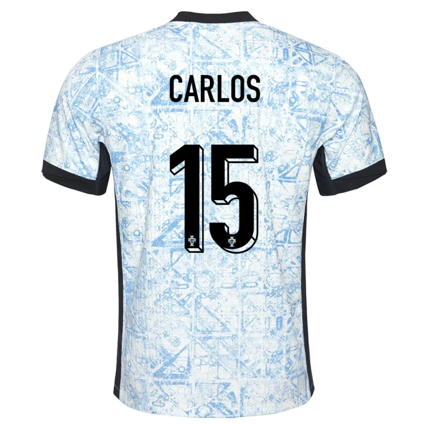 DanxenレディースポルトガルZe Carlos#15クリームブルーアウェイシャツ24-26ジャージーユニフォーム