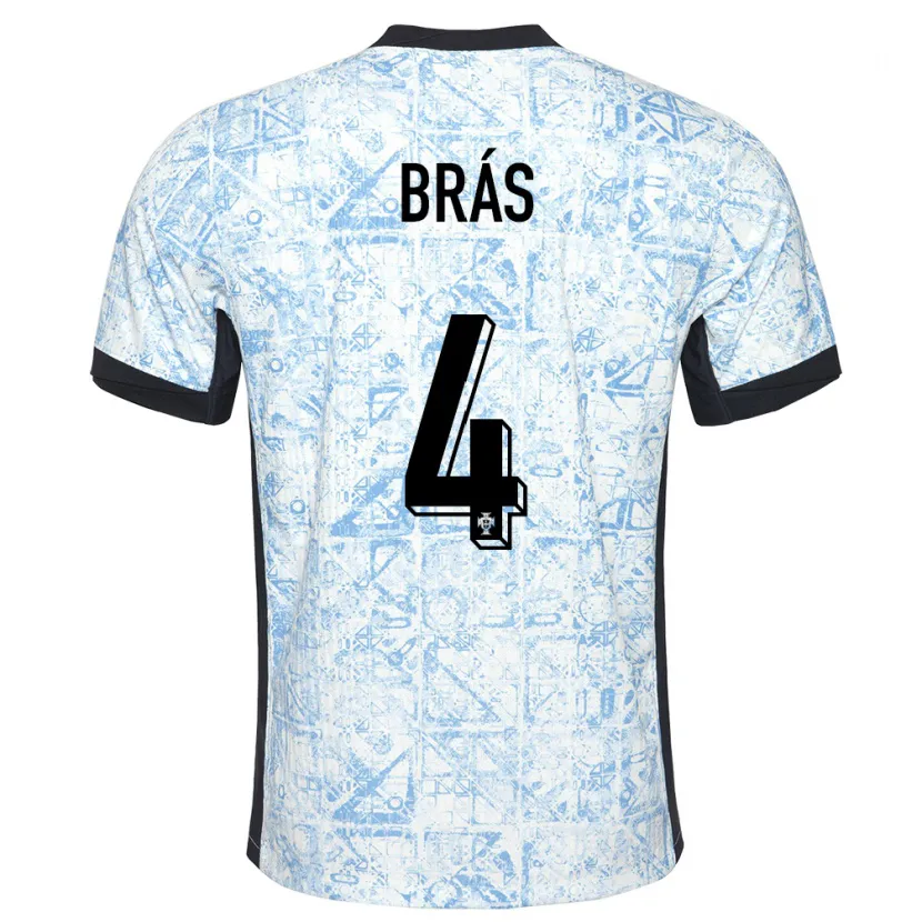 DanxenレディースポルトガルGabi Bras#4クリームブルーアウェイシャツ24-26ジャージーユニフォーム
