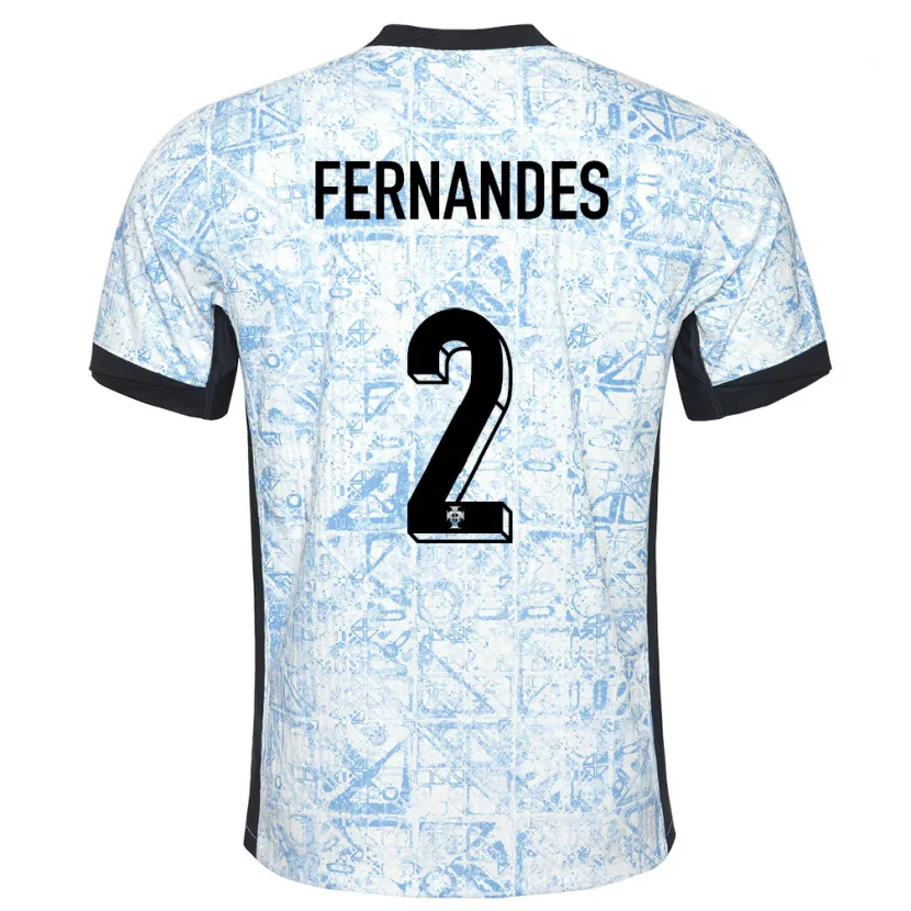 DanxenレディースポルトガルMartim Fernandes#2クリームブルーアウェイシャツ24-26ジャージーユニフォーム