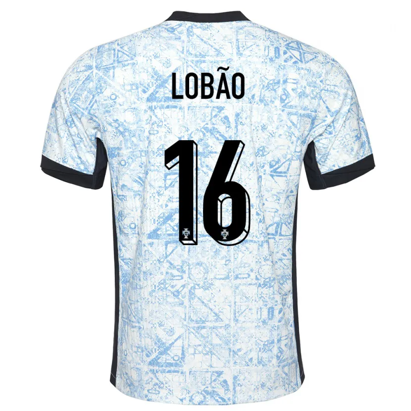DanxenレディースポルトガルDiogo Lobao#16クリームブルーアウェイシャツ24-26ジャージーユニフォーム