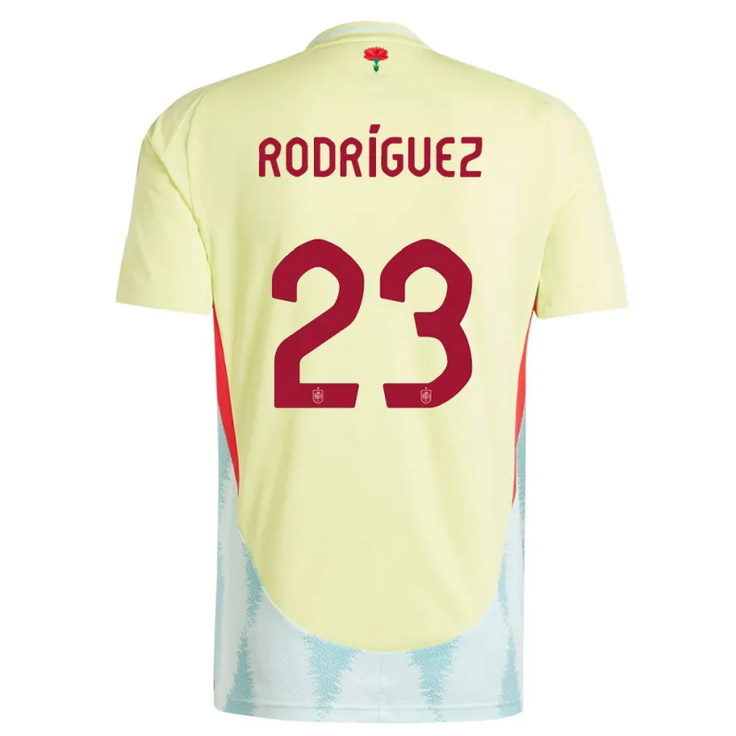 Danxenレディーススペインミサ・ロドリゲス#23黄アウェイシャツ24-26ジャージーユニフォーム