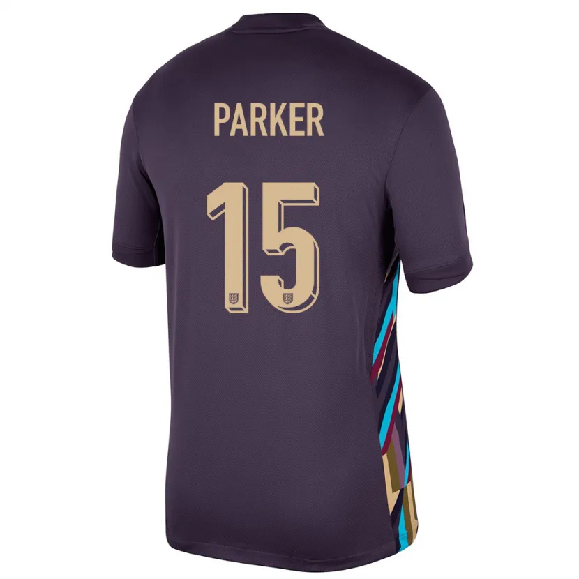 DanxenレディースイングランドLucy Parker#15ダークレーズンアウェイシャツ24-26ジャージーユニフォーム