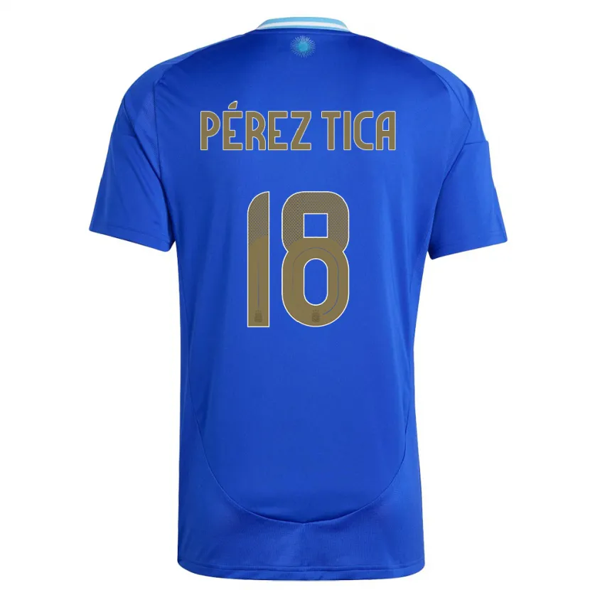 DanxenレディースアルゼンチンJeremias Perez Tica#18青アウェイシャツ24-26ジャージーユニフォーム
