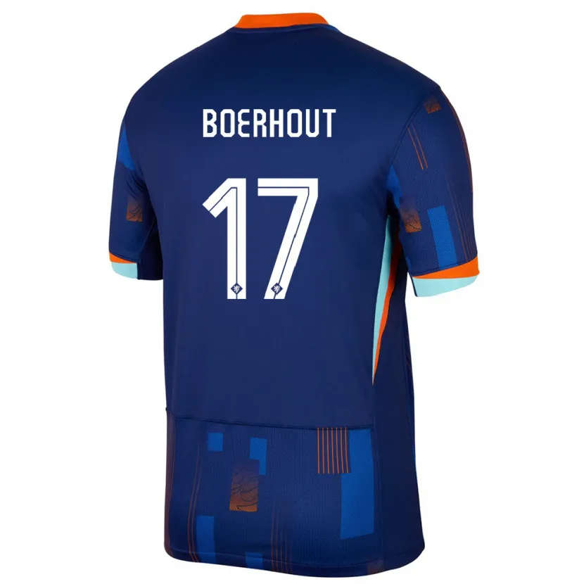 DanxenレディースオランダYoram Boerhout#17青アウェイシャツ24-26ジャージーユニフォーム