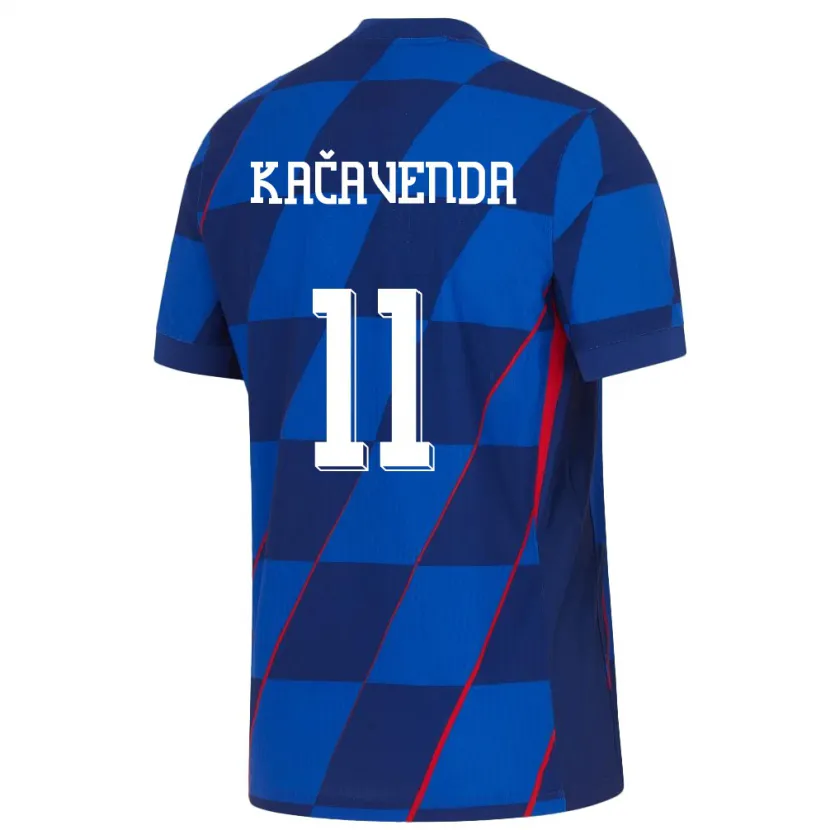 Danxenレディースクロアチアルーカス・カチャヴェンダ#11青アウェイシャツ24-26ジャージーユニフォーム