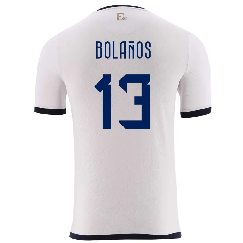 DanxenレディースエクアドルNayely Bolanos#13白アウェイシャツ24-26ジャージーユニフォーム