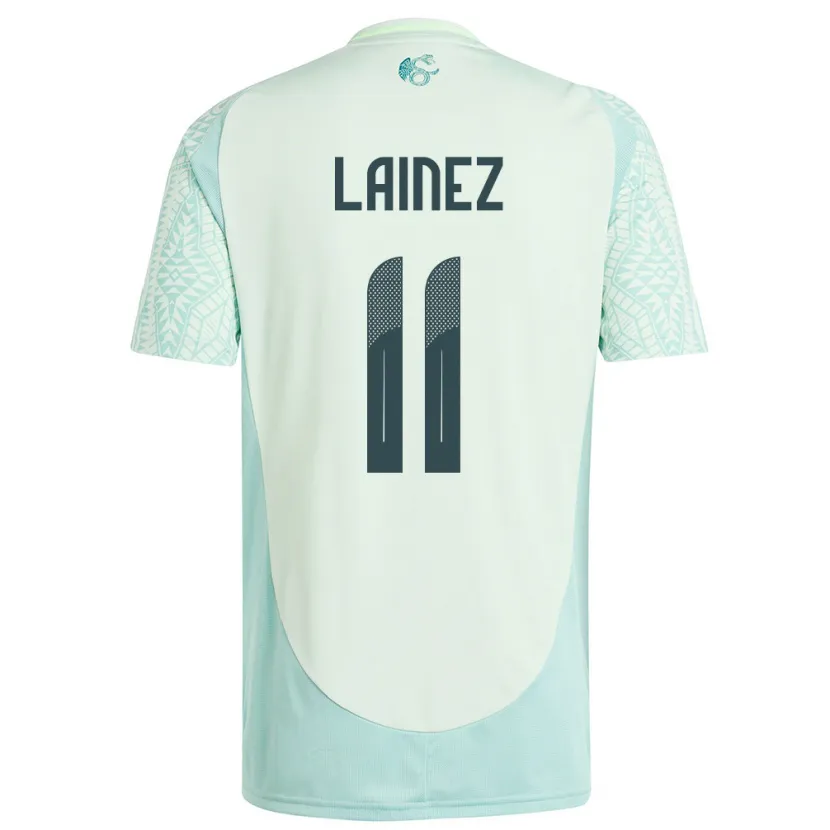 Danxenレディースメキシコディエゴ・ライネス#11リネングリーンアウェイシャツ24-26ジャージーユニフォーム