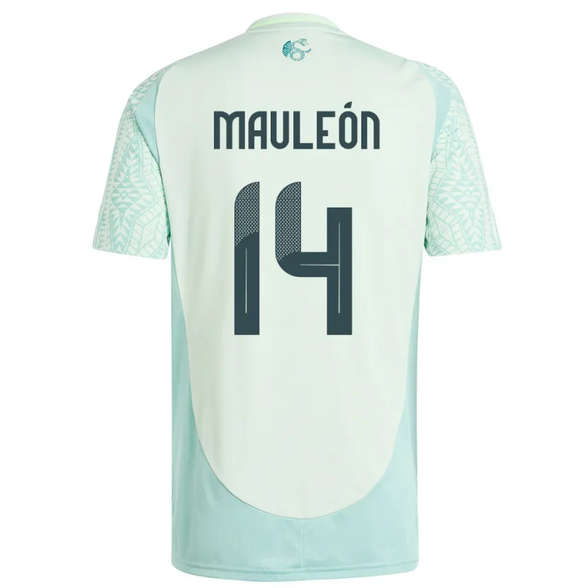 DanxenレディースメキシコNatalia Mauleon#14リネングリーンアウェイシャツ24-26ジャージーユニフォーム