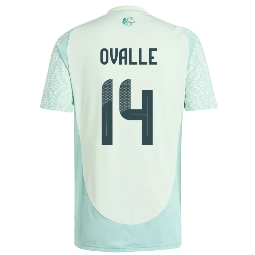 DanxenレディースメキシコJacqueline Ovalle#14リネングリーンアウェイシャツ24-26ジャージーユニフォーム