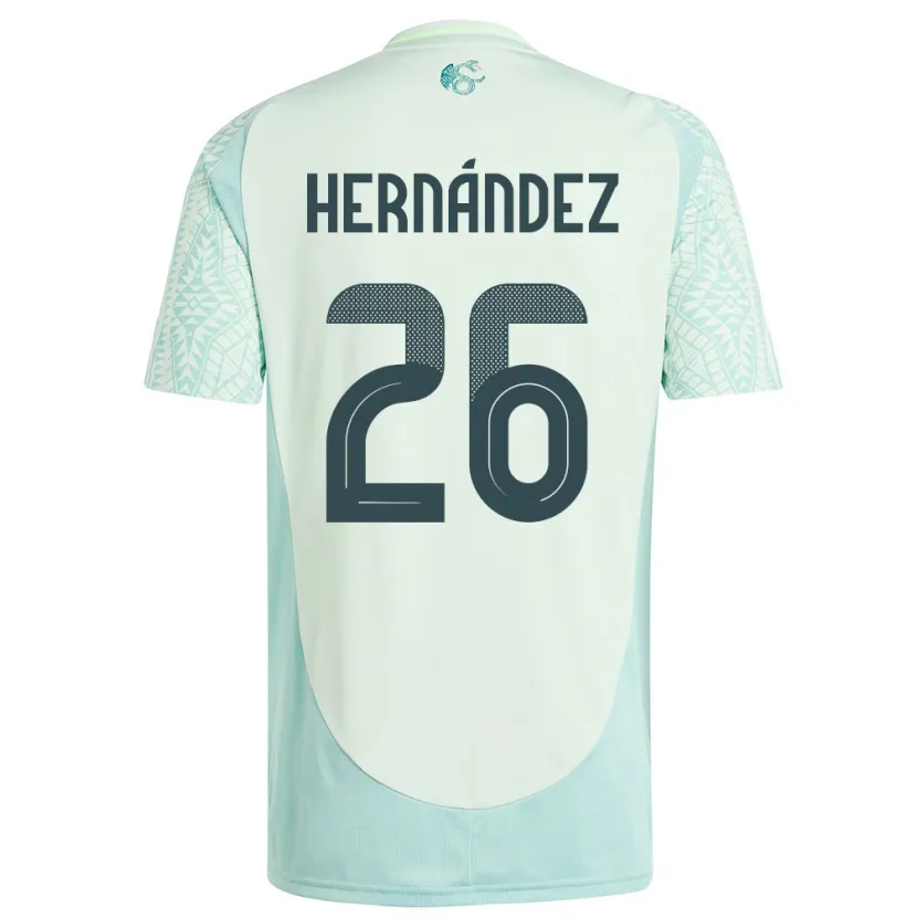 DanxenレディースメキシコNicolette Hernandez#26リネングリーンアウェイシャツ24-26ジャージーユニフォーム