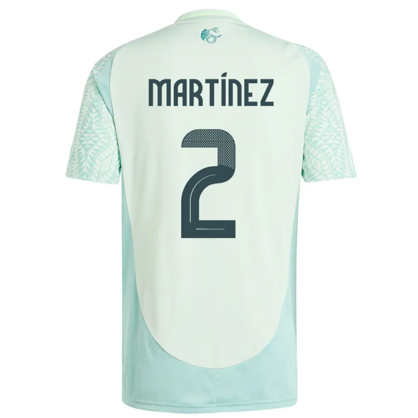DanxenレディースメキシコEmilio Martinez#2リネングリーンアウェイシャツ24-26ジャージーユニフォーム