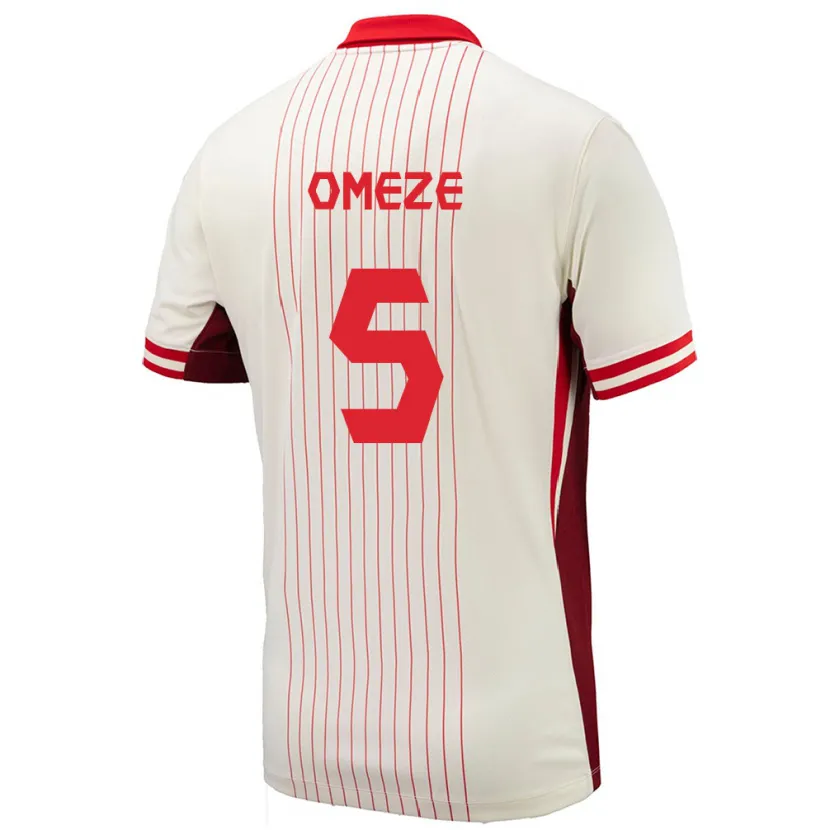DanxenレディースカナダChimere Omeze#5白アウェイシャツ24-26ジャージーユニフォーム