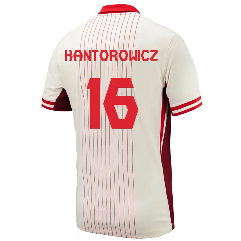 DanxenレディースカナダDominic Kantorowicz#16白アウェイシャツ24-26ジャージーユニフォーム