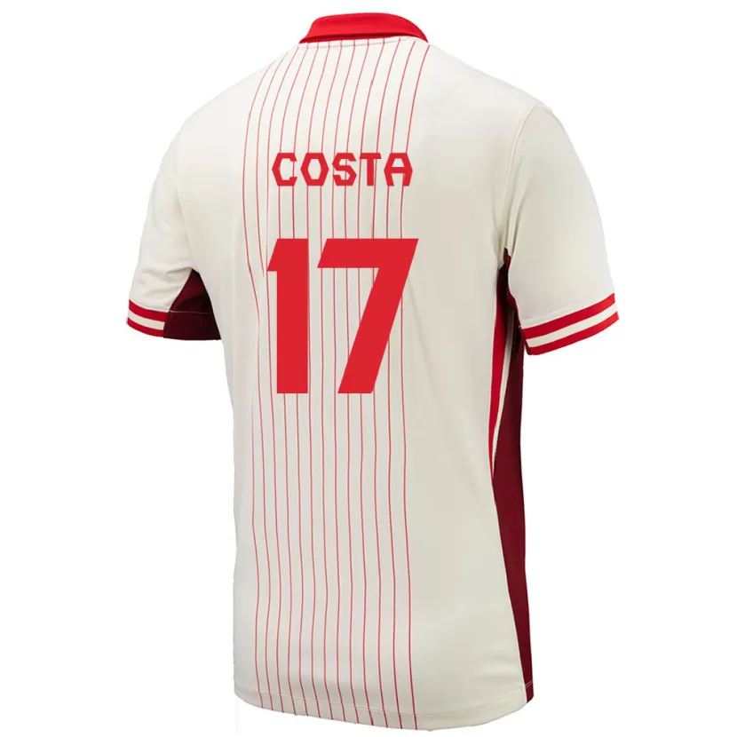 DanxenレディースカナダJesse Costa#17白アウェイシャツ24-26ジャージーユニフォーム