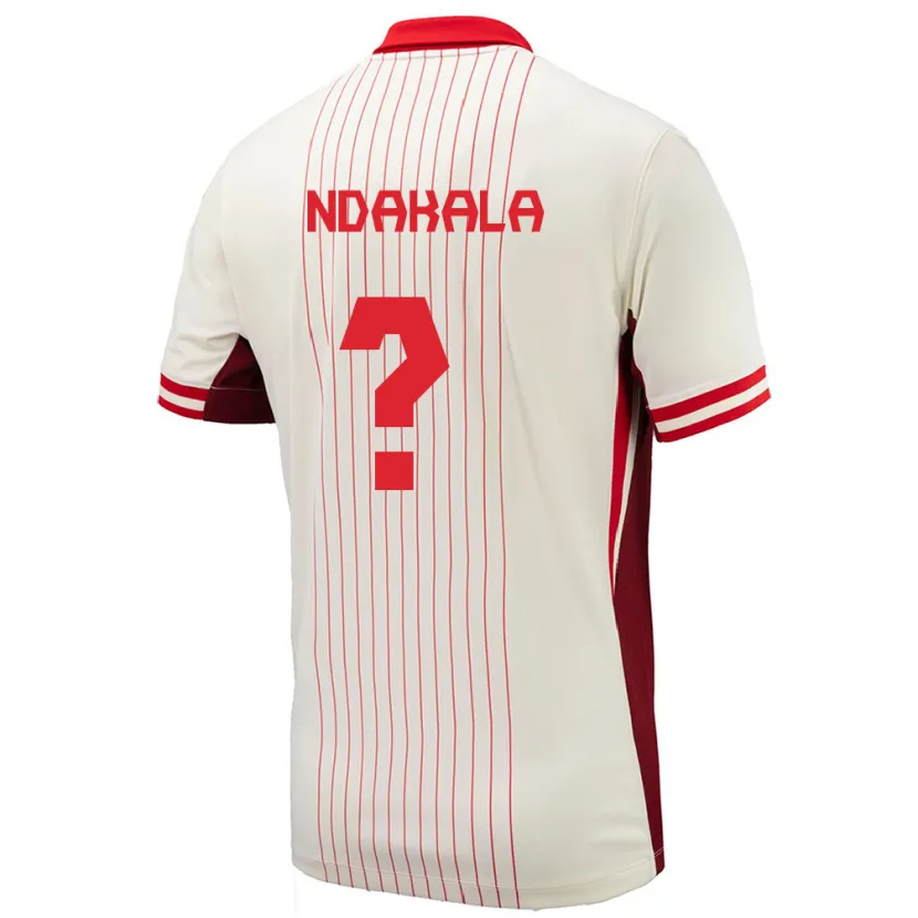DanxenレディースカナダJoshue Ndakala#0白アウェイシャツ24-26ジャージーユニフォーム
