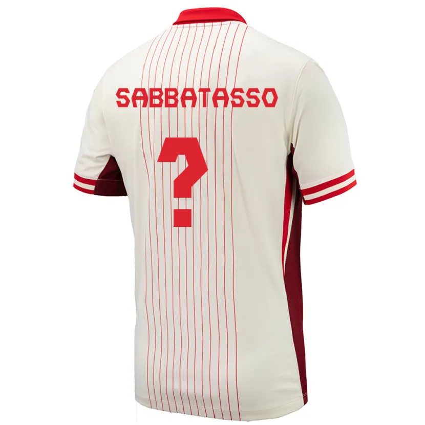 DanxenレディースカナダJeronimo Sabbatasso#0白アウェイシャツ24-26ジャージーユニフォーム