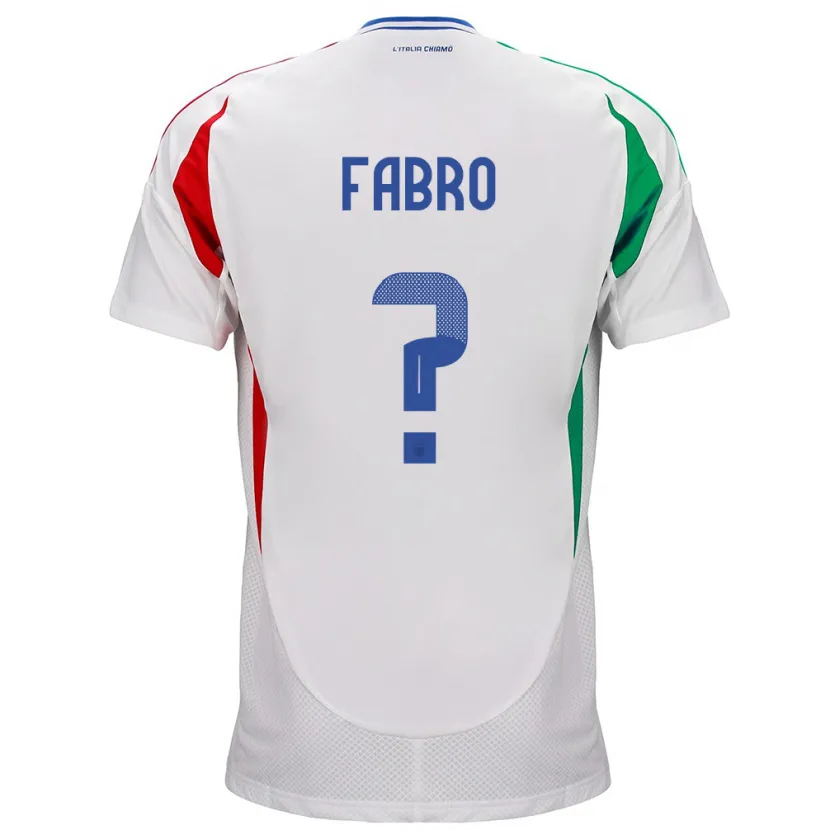 DanxenレディースイタリアJacopo Del Fabro#0白アウェイシャツ24-26ジャージーユニフォーム
