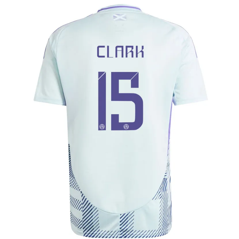 DanxenレディーススコットランドJenna Clark#15ライトミントブルーアウェイシャツ24-26ジャージーユニフォーム