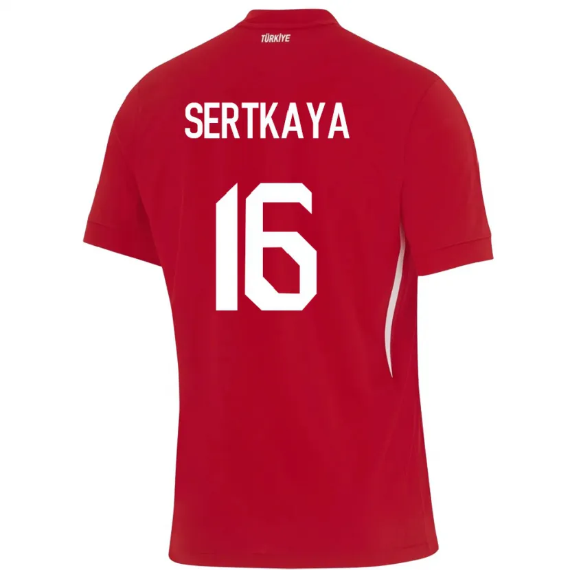 DanxenレディーストルコYusuf Sertkaya#16赤アウェイシャツ24-26ジャージーユニフォーム