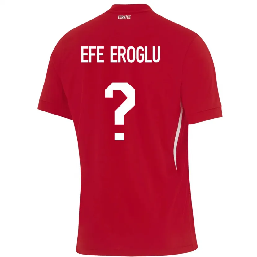 DanxenレディーストルコCem Efe Eroğlu#0赤アウェイシャツ24-26ジャージーユニフォーム