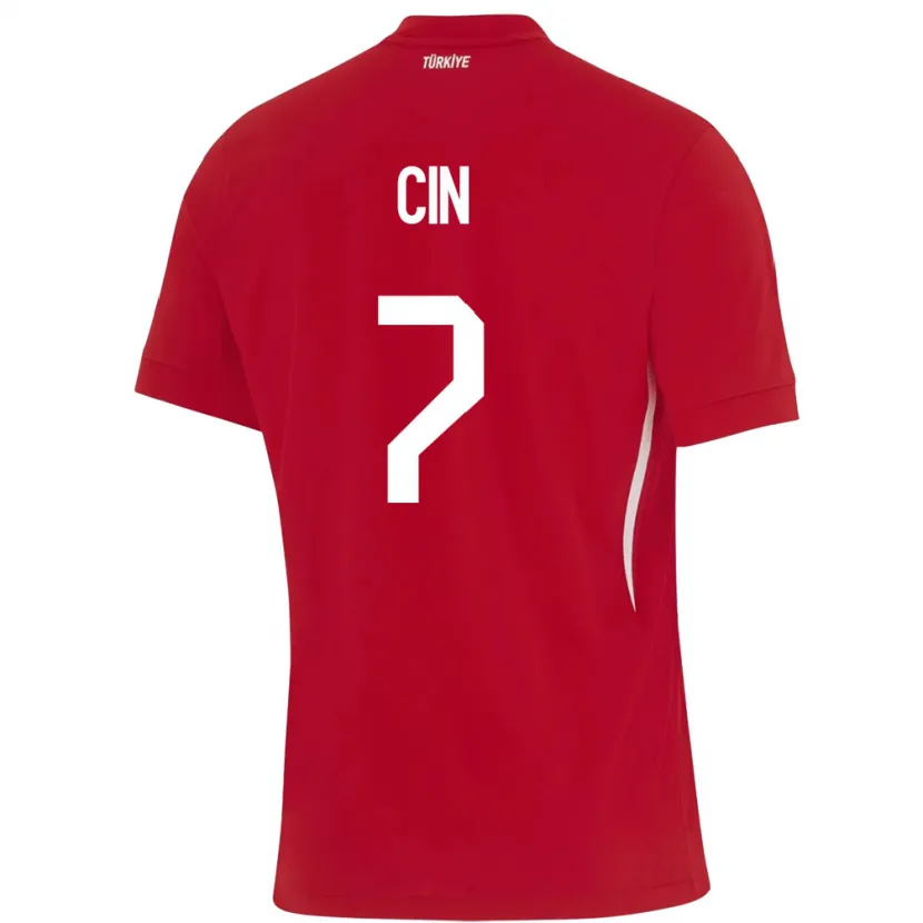 DanxenレディーストルコMiray Cin#7赤アウェイシャツ24-26ジャージーユニフォーム