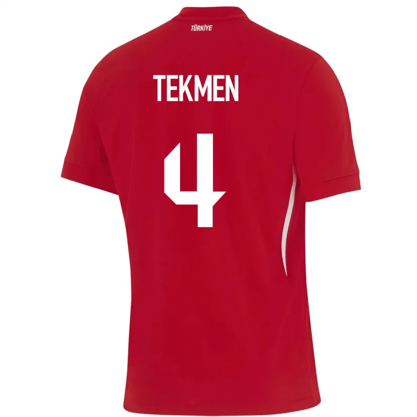 DanxenレディーストルコEce Tekmen#4赤アウェイシャツ24-26ジャージーユニフォーム