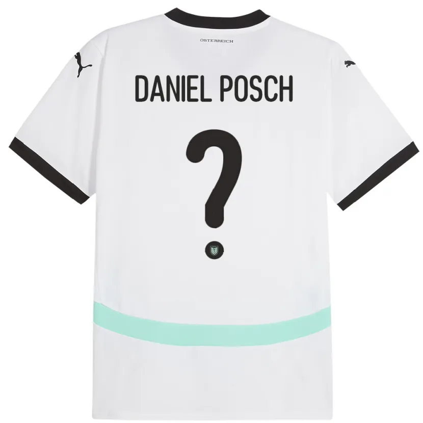 DanxenレディースオーストリアDaniel Posch#0白アウェイシャツ24-26ジャージーユニフォーム