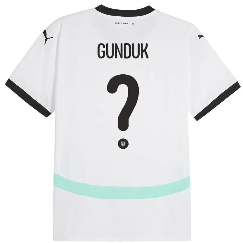 DanxenレディースオーストリアDevran Gündük#0白アウェイシャツ24-26ジャージーユニフォーム