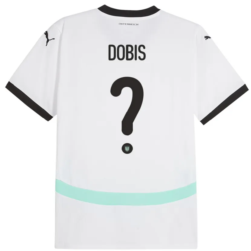 DanxenレディースオーストリアDominik Dobis#0白アウェイシャツ24-26ジャージーユニフォーム