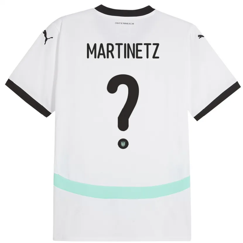 DanxenレディースオーストリアGregor Martinetz#0白アウェイシャツ24-26ジャージーユニフォーム