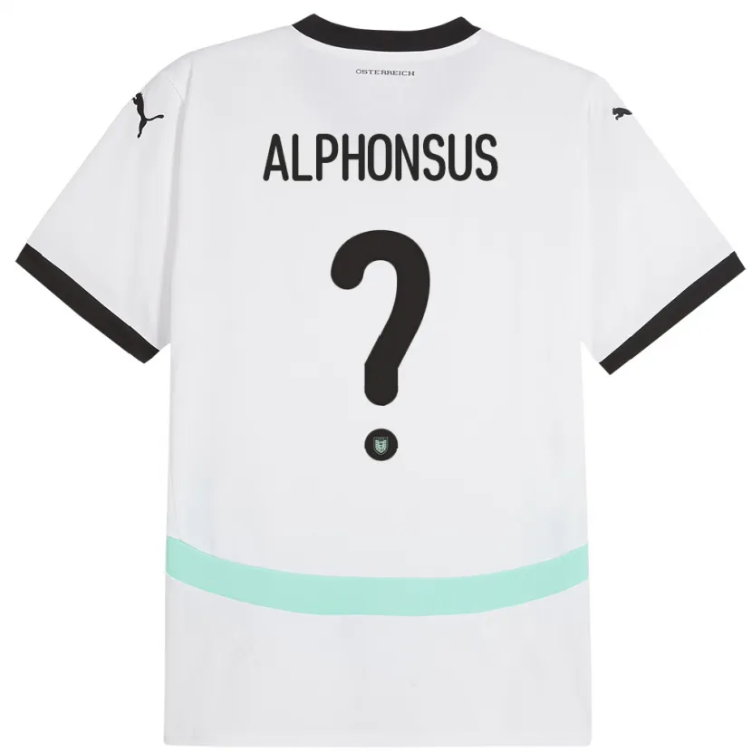 DanxenレディースオーストリアMarcel Alphonsus#0白アウェイシャツ24-26ジャージーユニフォーム