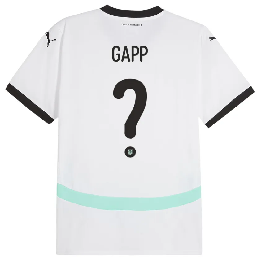 DanxenレディースオーストリアAlexander Gapp#0白アウェイシャツ24-26ジャージーユニフォーム