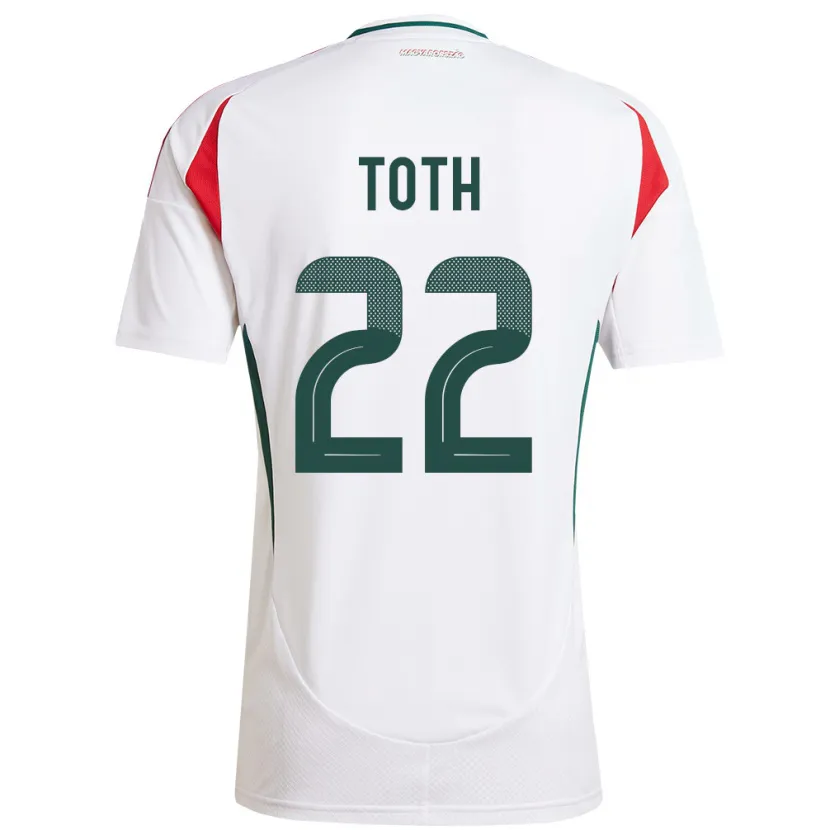 DanxenレディースハンガリーBalázs Tóth#22白アウェイシャツ24-26ジャージーユニフォーム